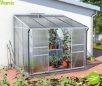 SET Vitavia Anlehngewächshaus Ida 5200 BxT 262x201 4mm HKP eloxiert + Fundament